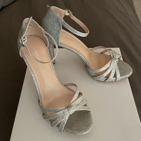 Marie Silver Glitter Encrusted Heel - Picture 4 of 5